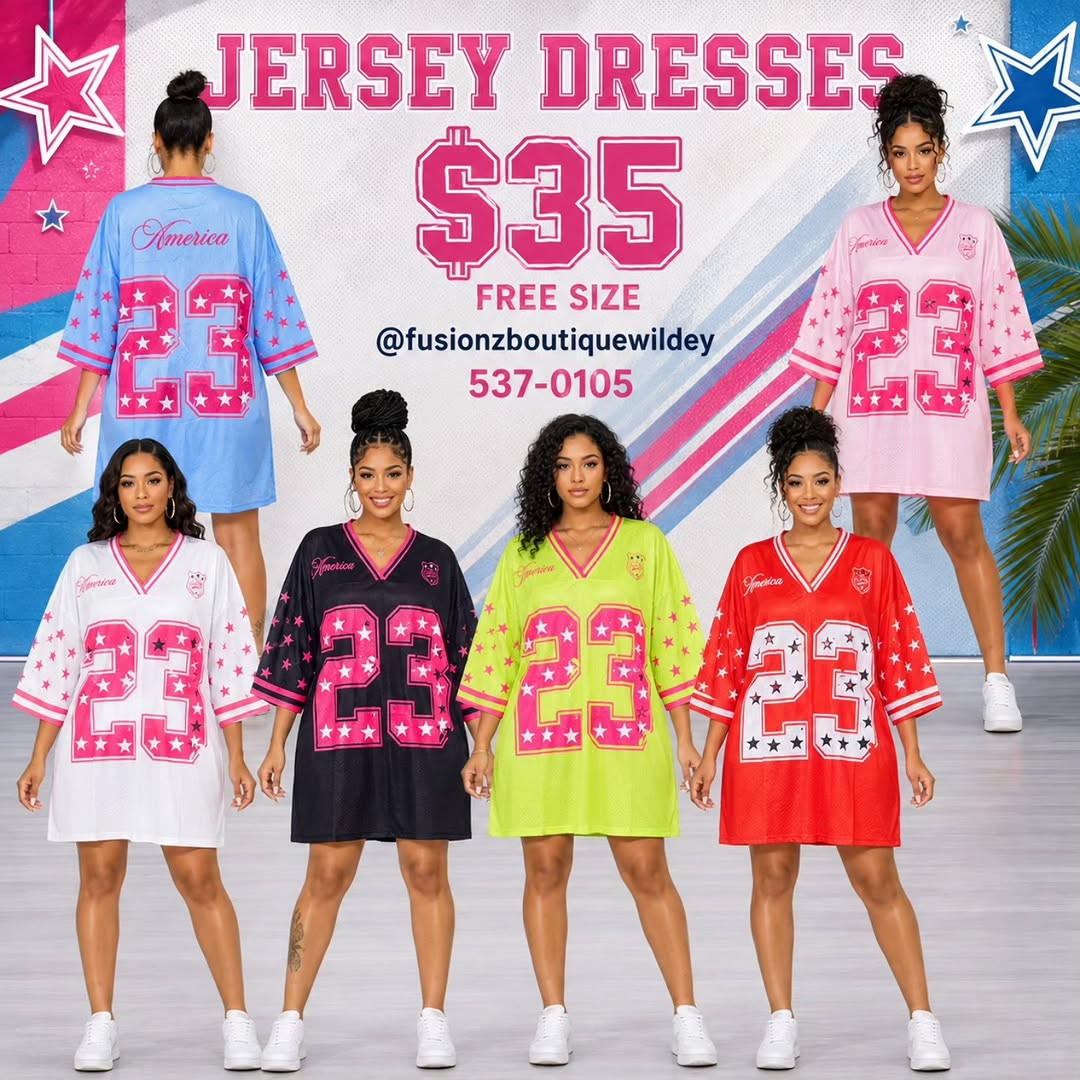 Jersey Dresses – $35 Free Size at Fusionz Boutique Wildey
