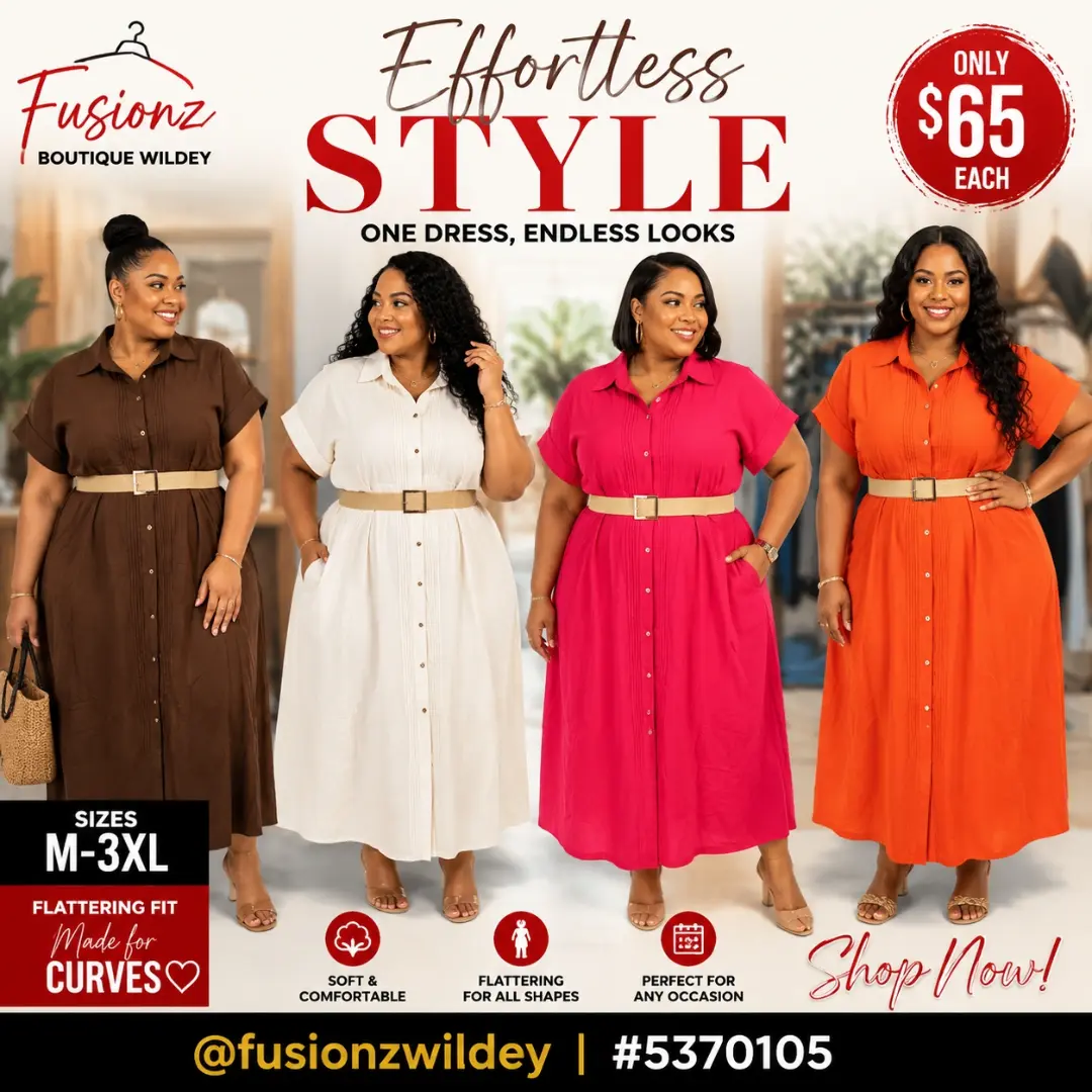Long Dresses Collection – Multiple Styles from $65 at Fusionz Boutique Wildey