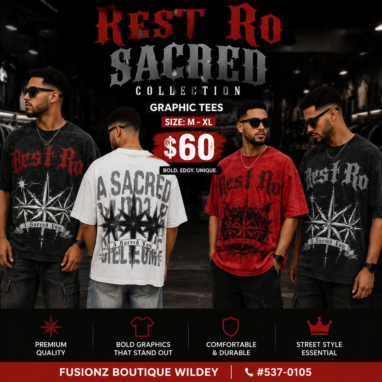 Fusionz Boutique Wildey — Graphic Tees from $50