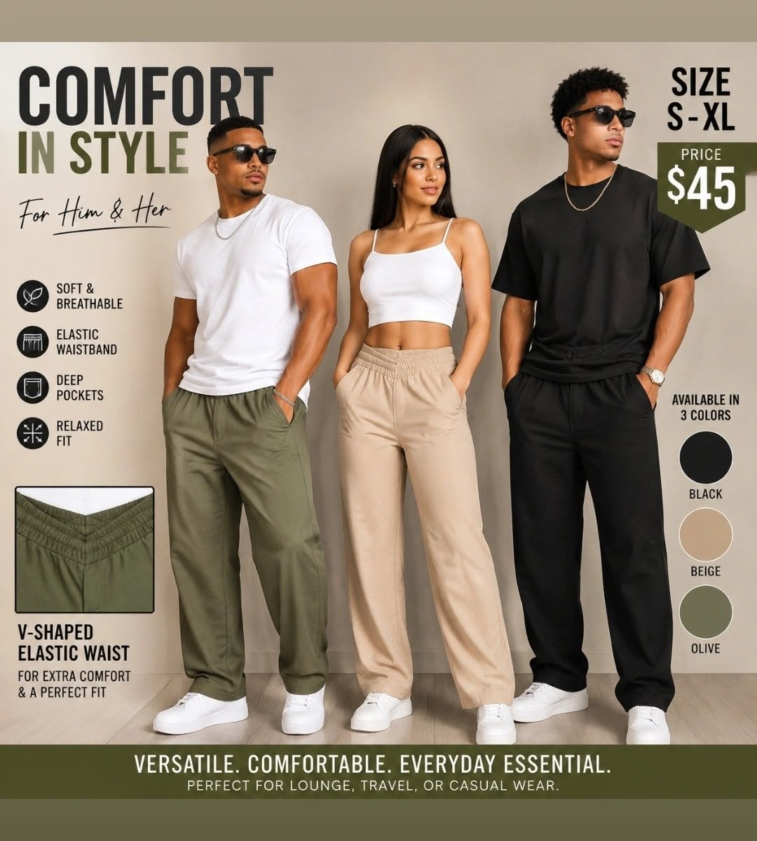 Comfort Pants & 2-Piece Suits – Multiple Styles from $45