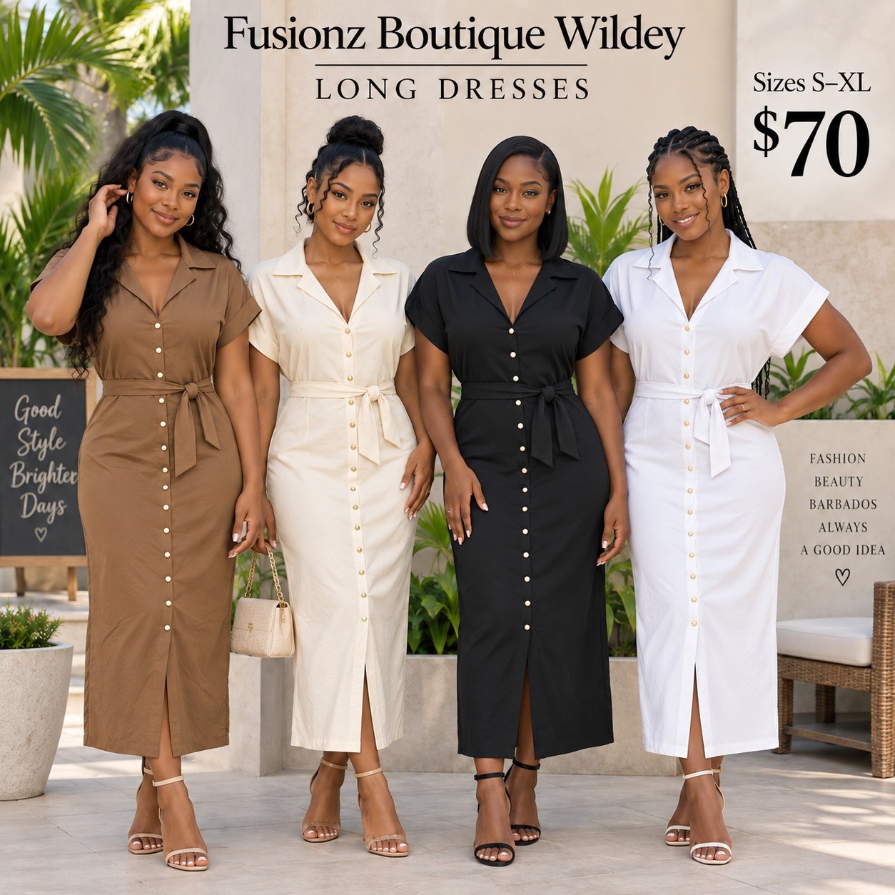 Fusionz Boutique Wildey – Long Dresses from $65