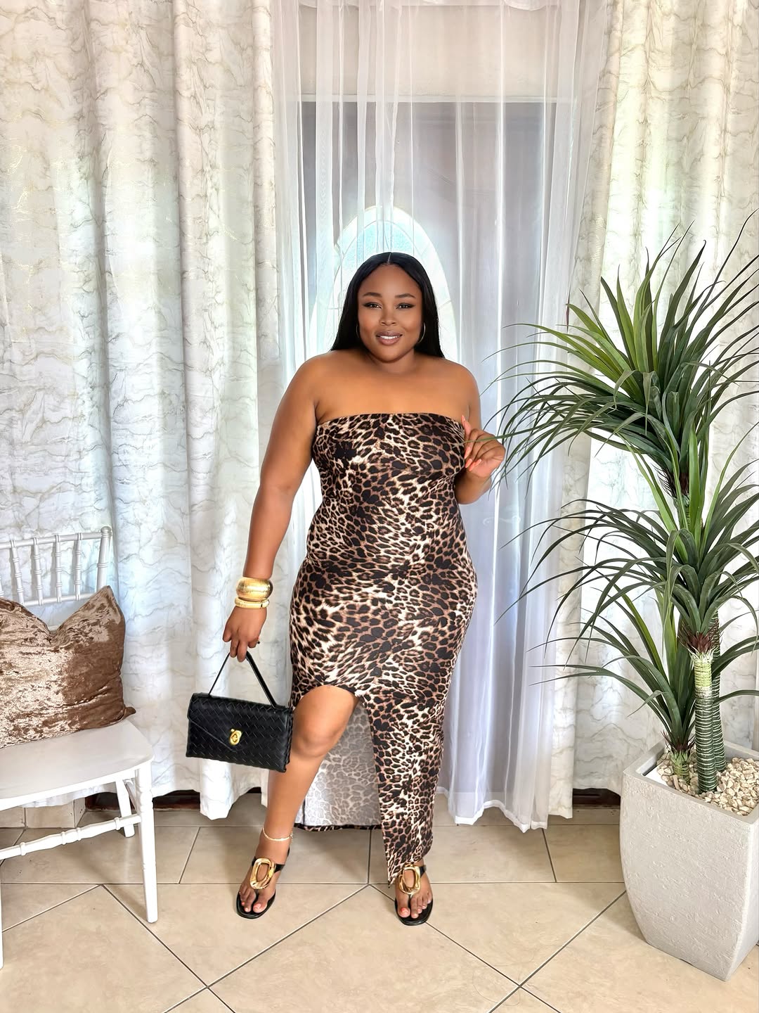 Basic Stretchy Leopard Dress – $75.00