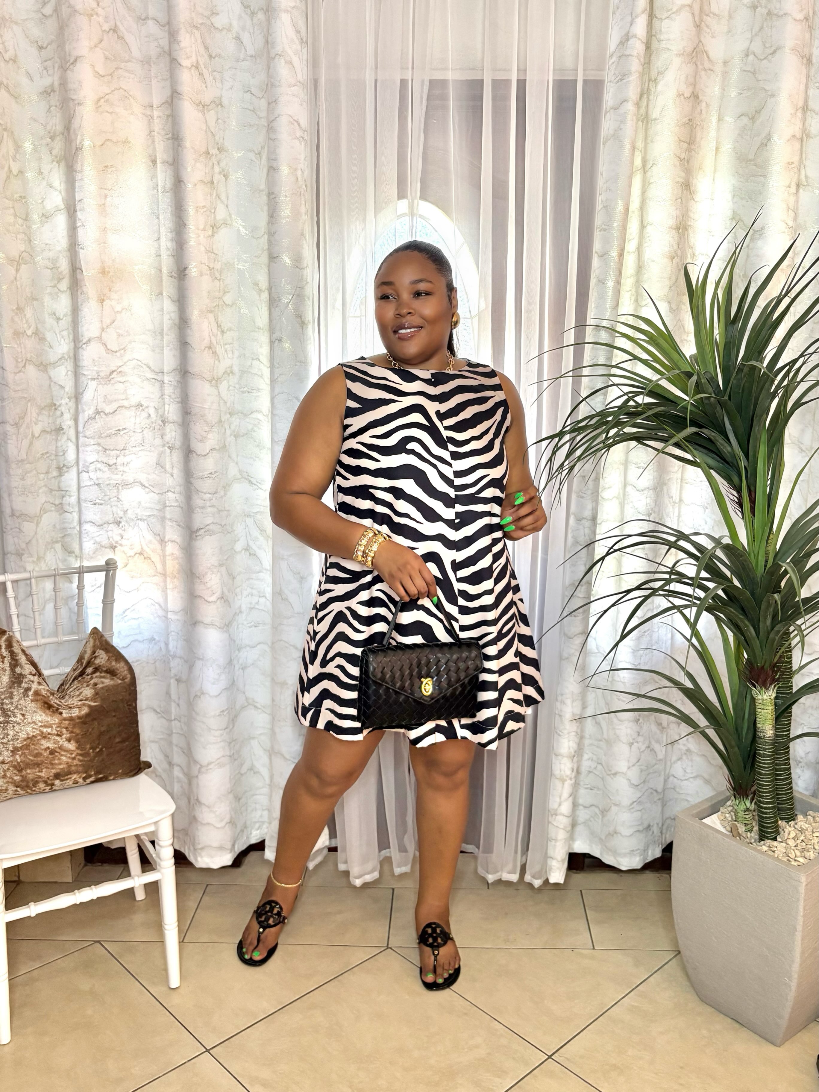 Zebra Print Shift Dress, Bag & Bangles – Prices from $25