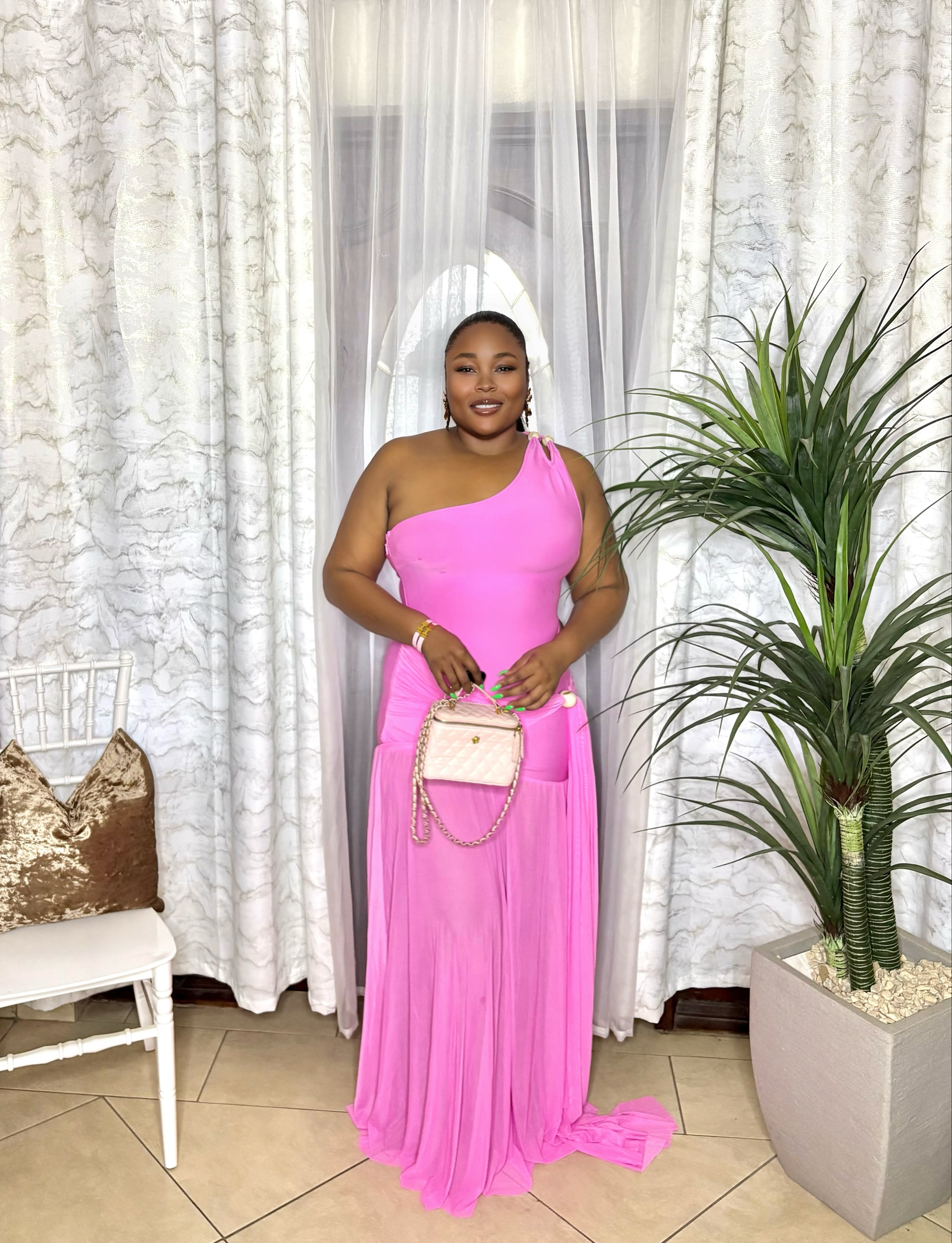Bubble Gum Pink Dress & Accessories – Prices Listed