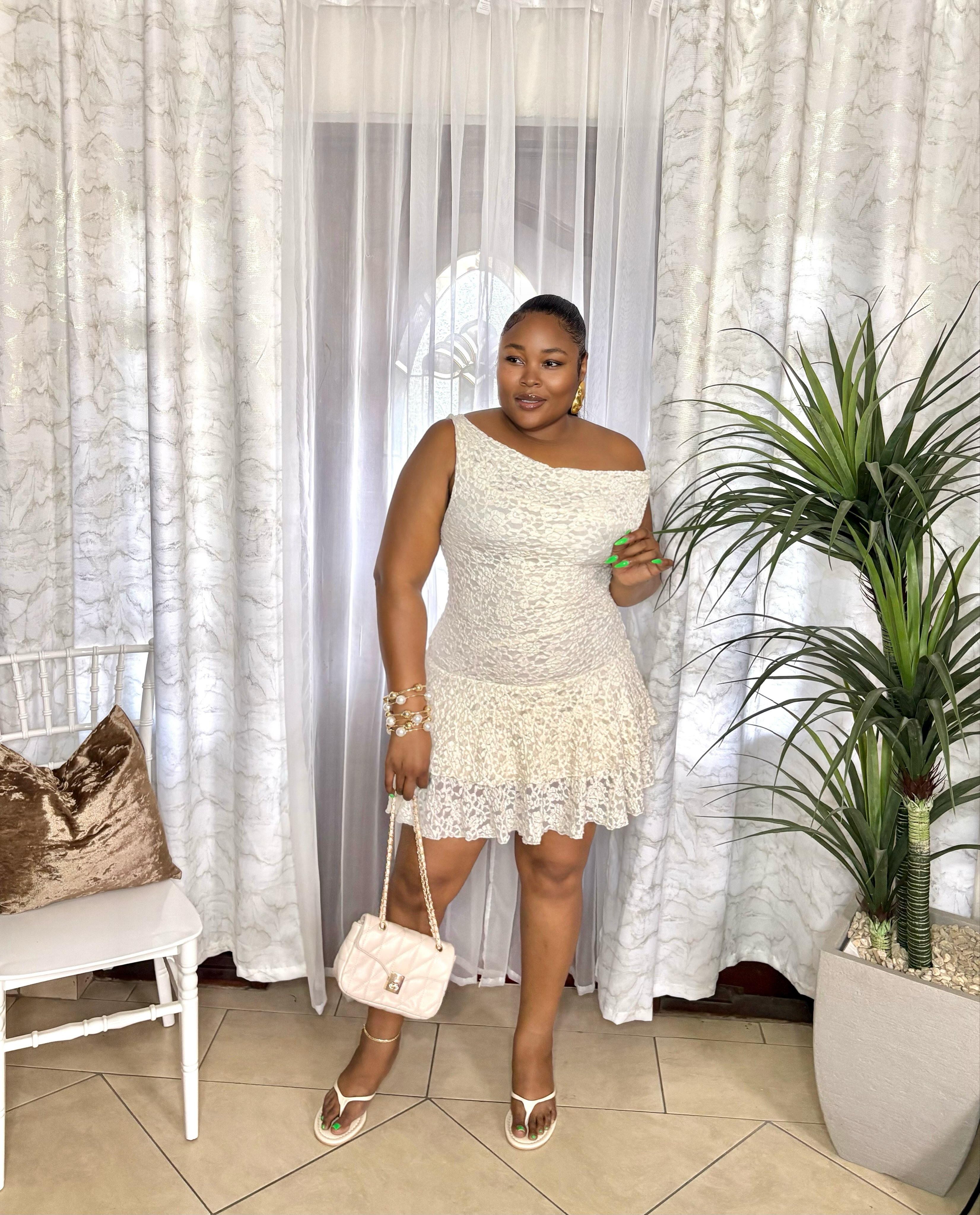 Off White Lace Dress & Accessories – KC's Kloset