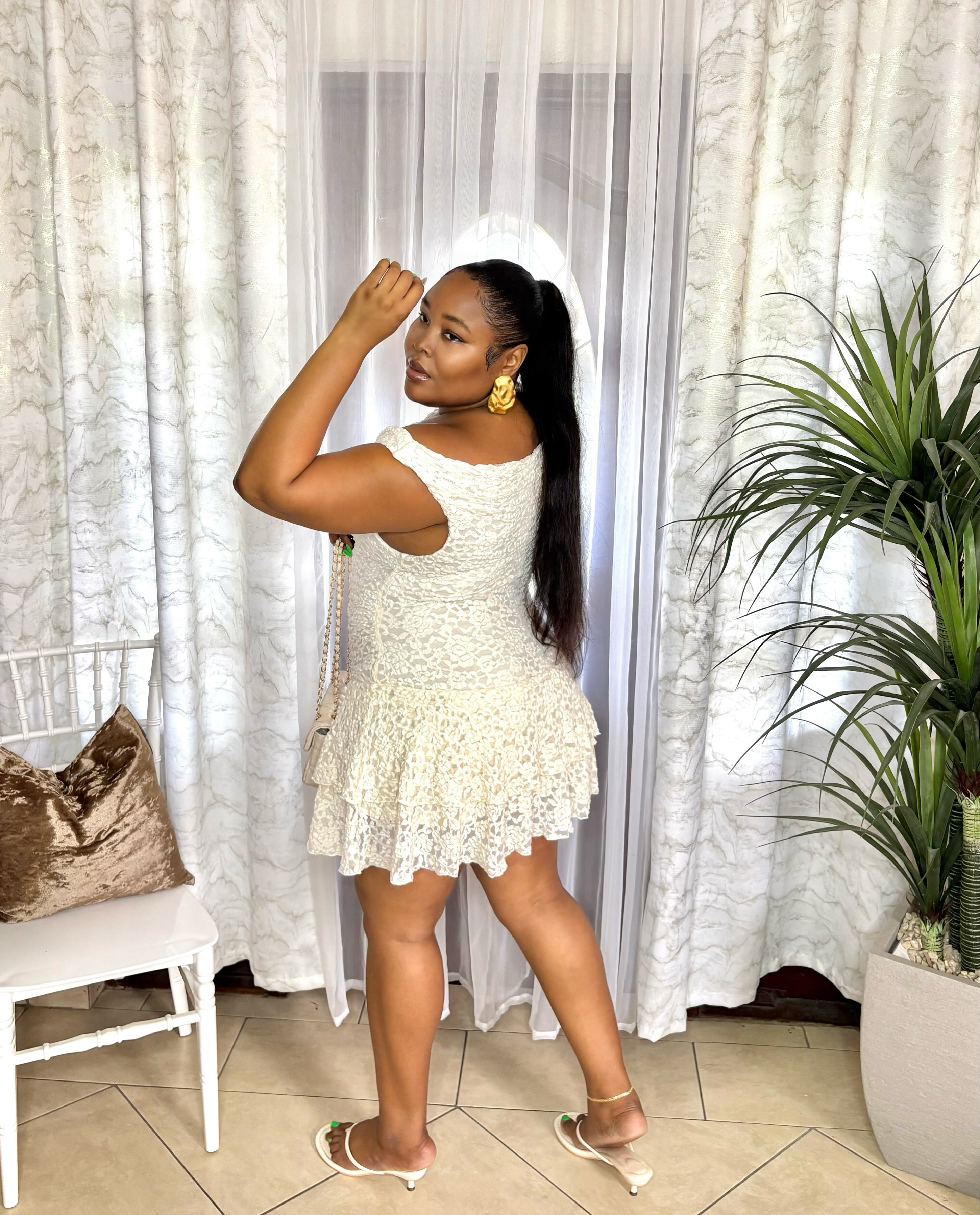 Off White Lace Dress & Accessories – KC's Kloset