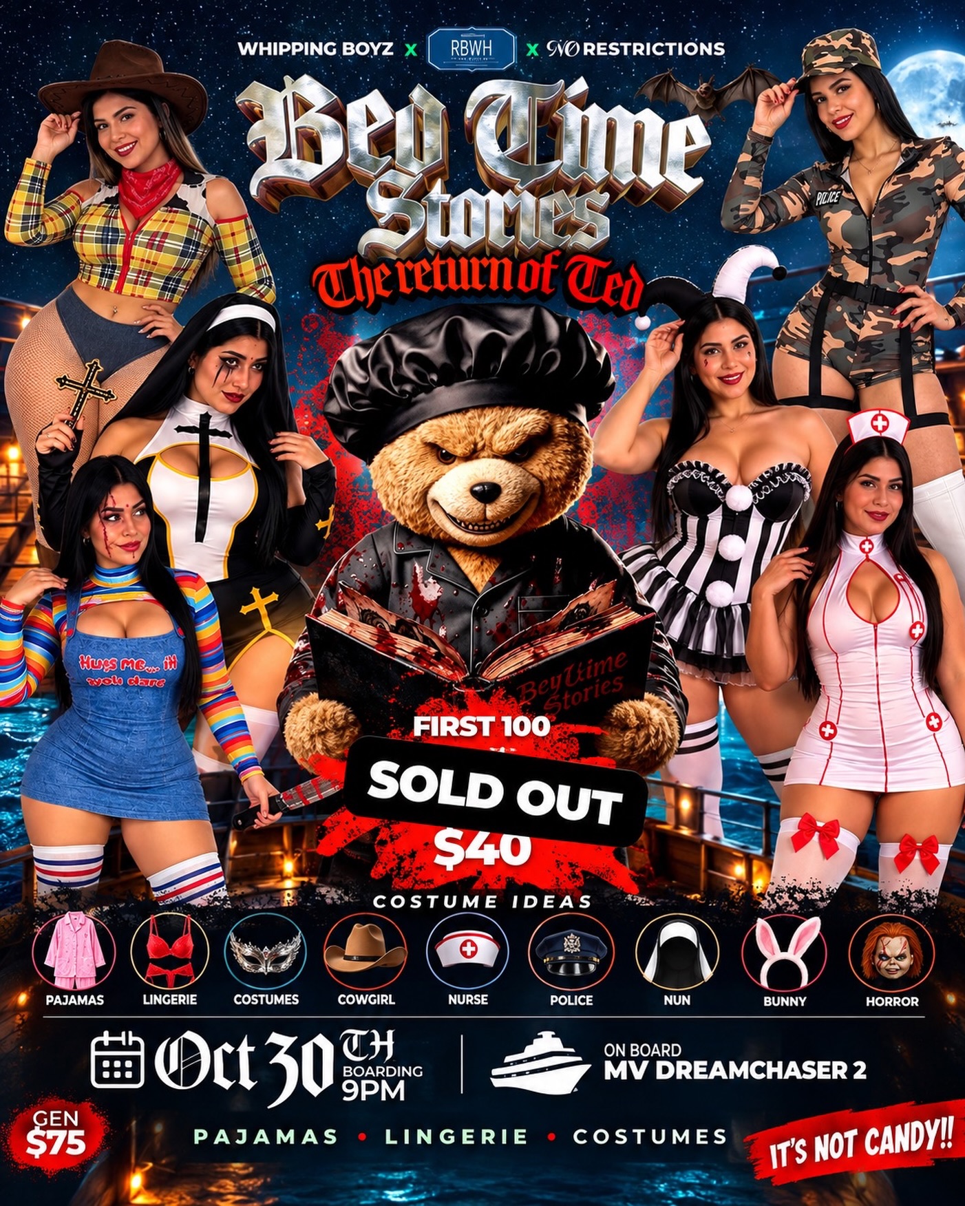 Bed Time Stories: The Return of Ted - Halloween Weekend Boat Cruise