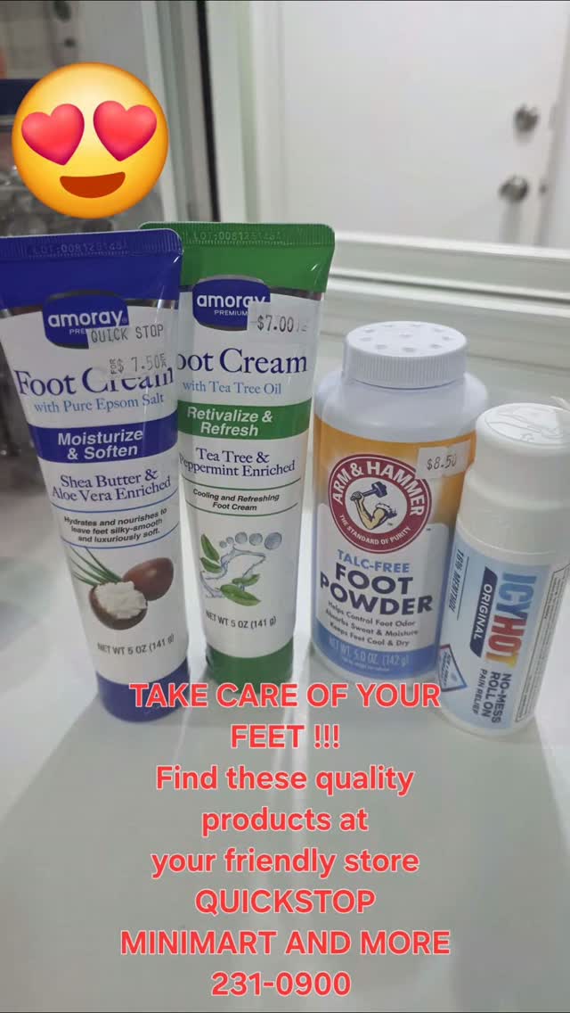 Foot Care Products Now Available at Quickstop Minimart