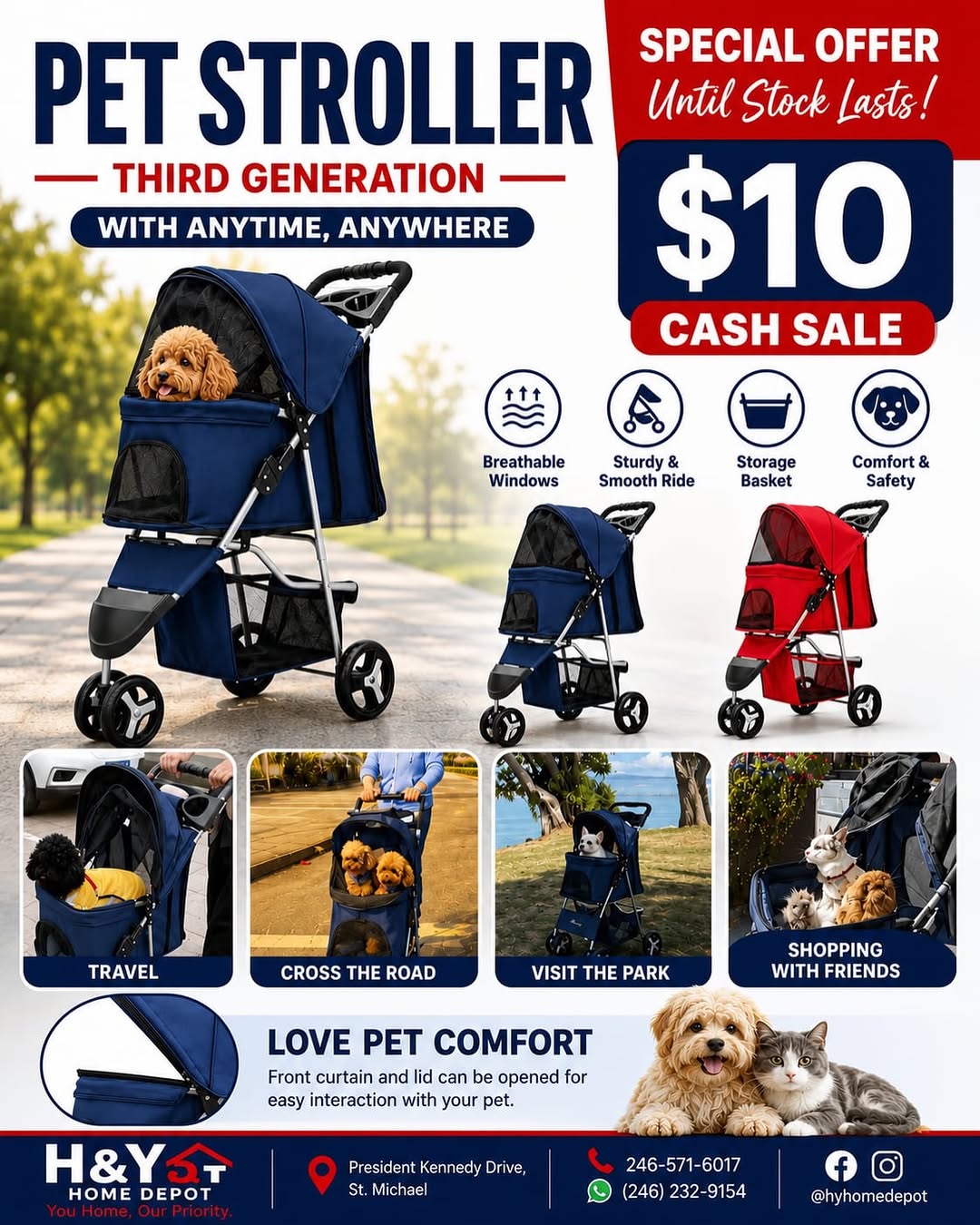 Pet Stroller Special Offer – Only $10 Cash Until Stock Lasts