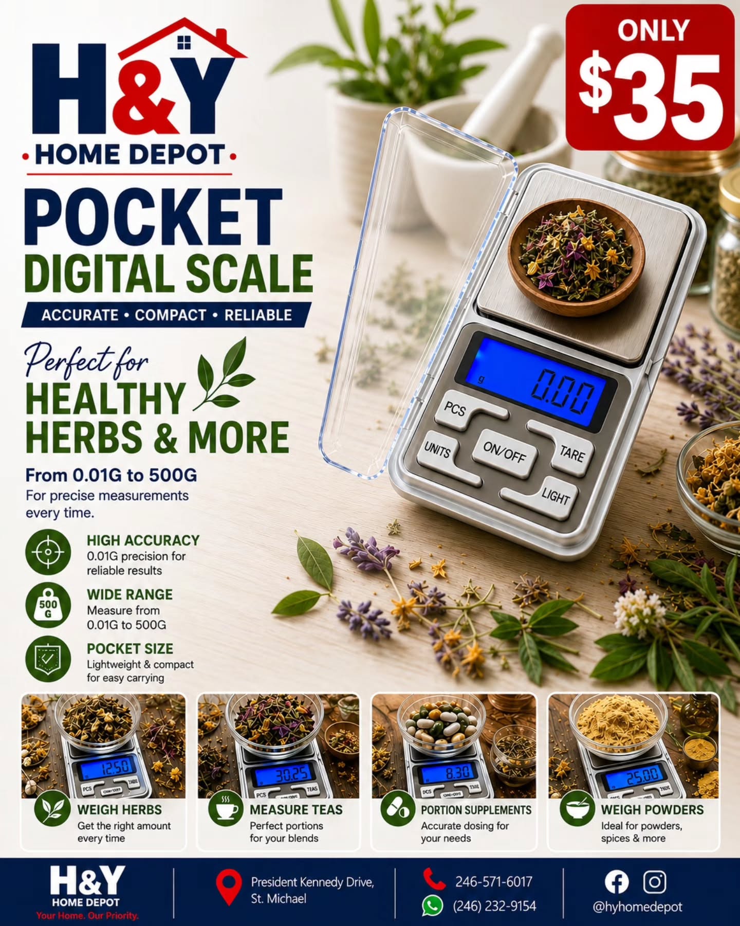 Pocket Digital Scale – Only $35 at H&Y Home Depot