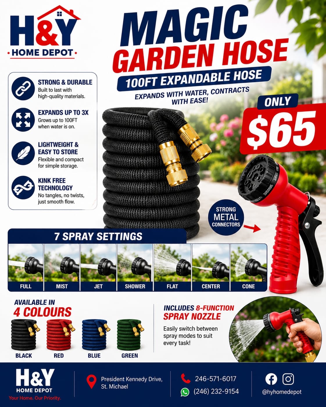 Magic Garden Hose 100FT Expandable – Only $65 at H&Y Home Depot