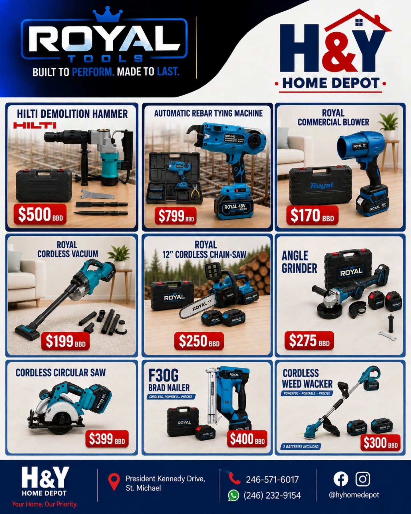 Royal Tools Range at H&Y Home Depot — Priced from $170 BBD