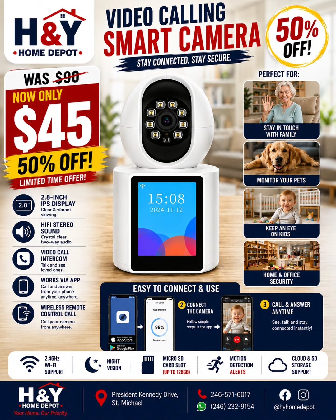 H&Y Home Depot Camera Sale – Spy, Smart & Security Cameras from $25