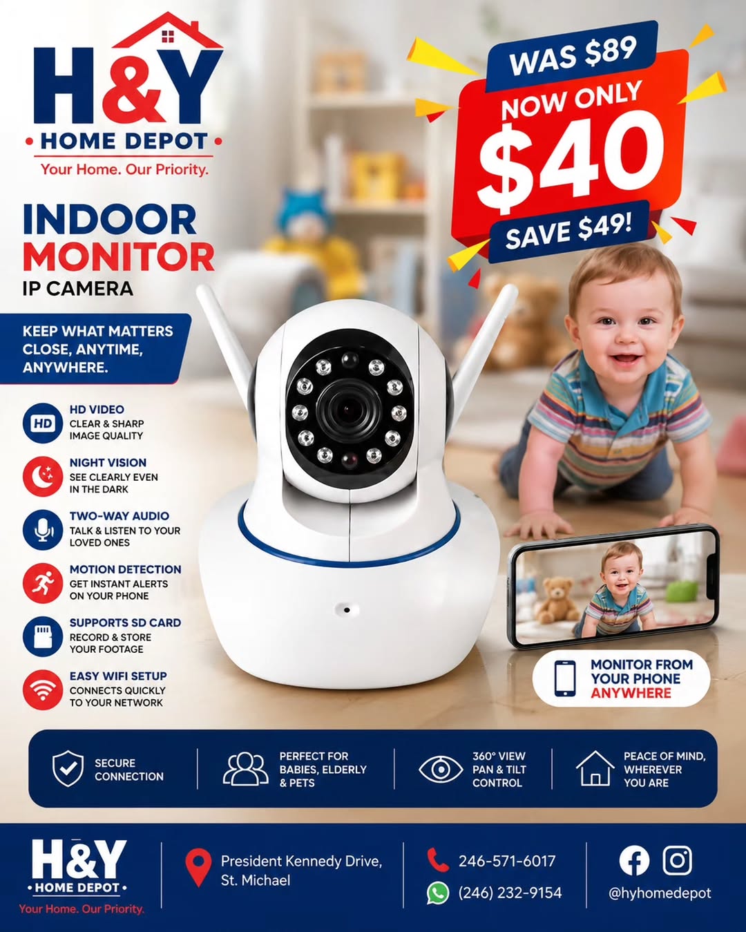H&Y Home Depot Camera Sale – Spy, Smart & Security Cameras from $25
