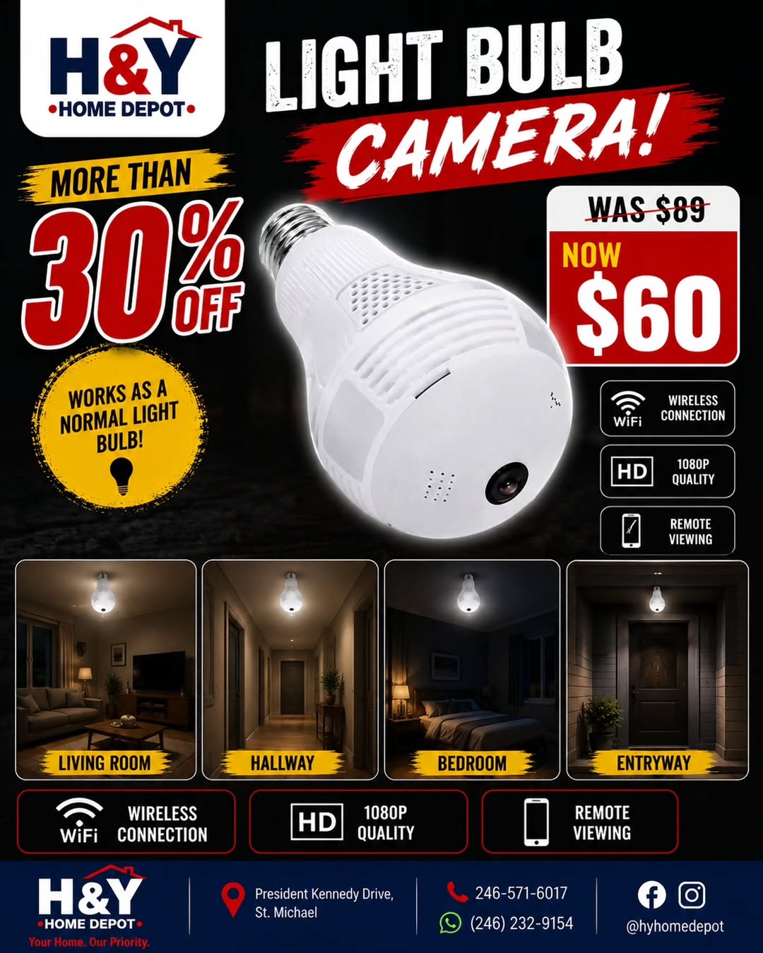 H&Y Home Depot Camera Sale – Spy, Smart & Security Cameras from $25