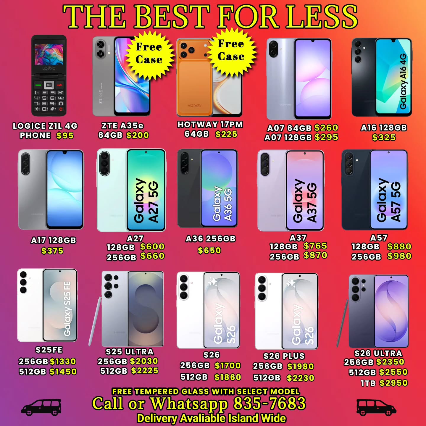The Best For Less – Smartphones & Phones at Special Prices with Free Case & Tempered Glass