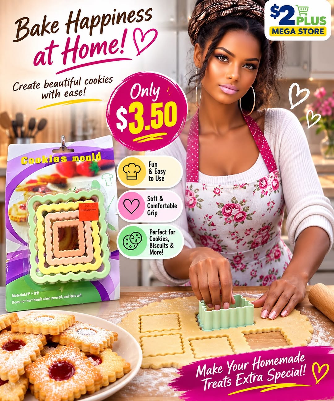 Cookies Mould Set – Only $3.50 at $2 Plus Mega Store
