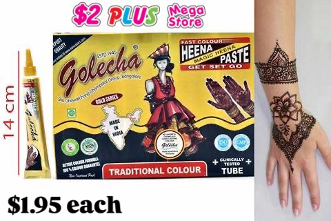 Golecha Henna Paste – $1.95 Each at $2 Plus Mega Store