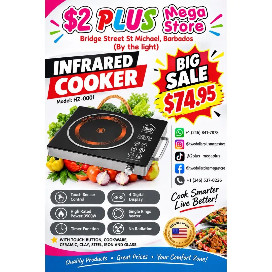 Big Sale: Infrared Cooker (Model HZ-0001) for $74.95 at $2 Plus Mega Store