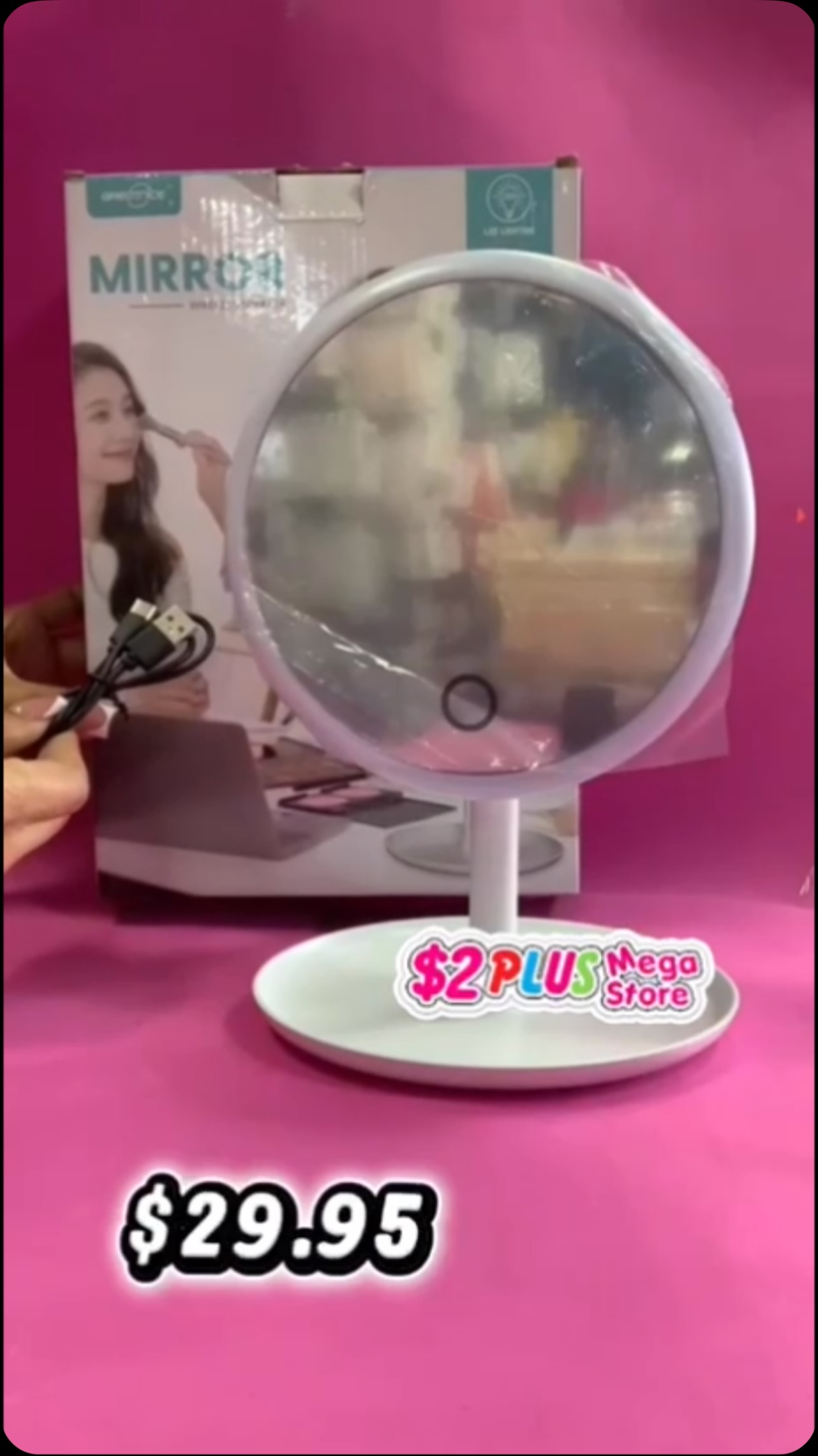 LED Vanity Mirror – $29.95 at $2 Plus Mega Store