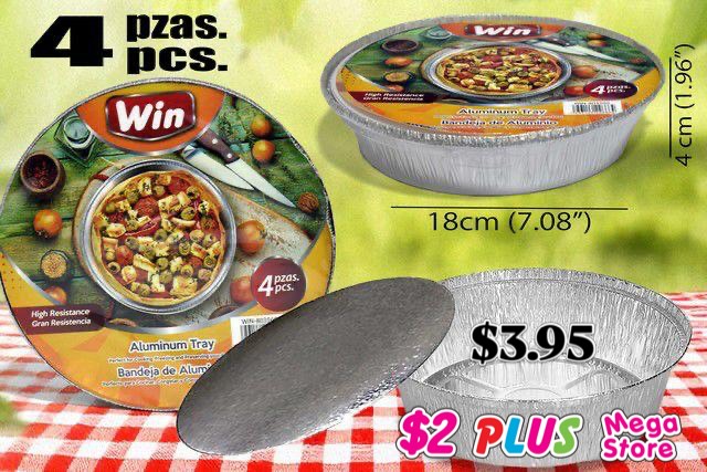 Win Aluminum Trays 4-Pack for $3.95 at $2 Plus Mega Store