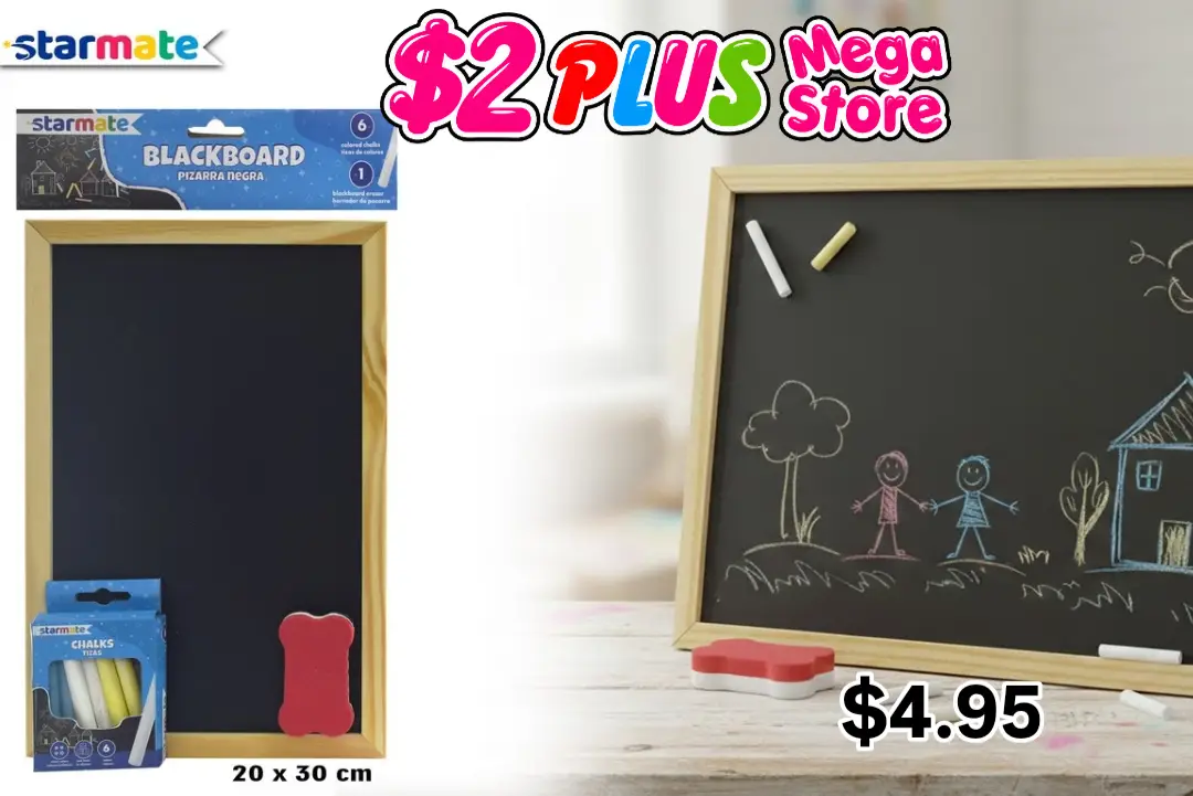 Starmate Blackboard Set (20x30cm) – $4.95 at $2 Plus Mega Store
