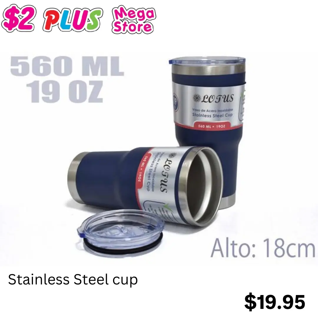 $2 Plus Mega Store — Stainless Steel Cup, Gas Stoves & Spice Rack Prices