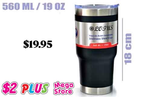 Lotus Stainless Steel Tumbler 560ml / 19oz – $19.95 at $2 Plus Mega Store