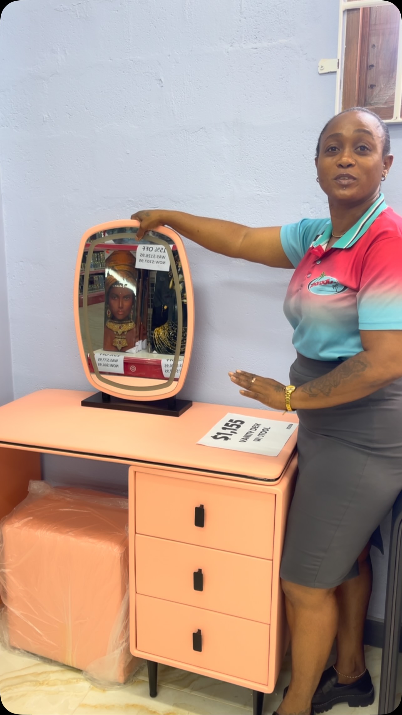 Vanity Desk with Stool – $1,155 at Paradise Home Store