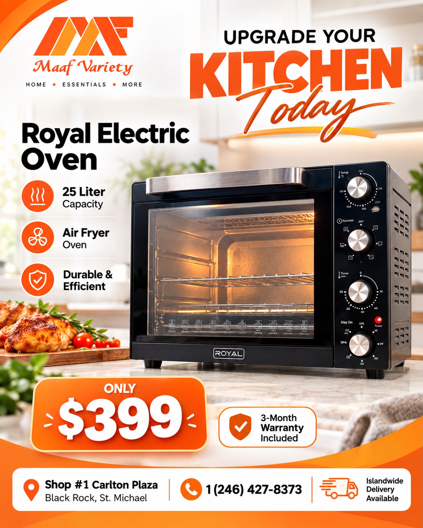 Royal Electric Air Fryer Oven – Only $399 at Maaf Variety