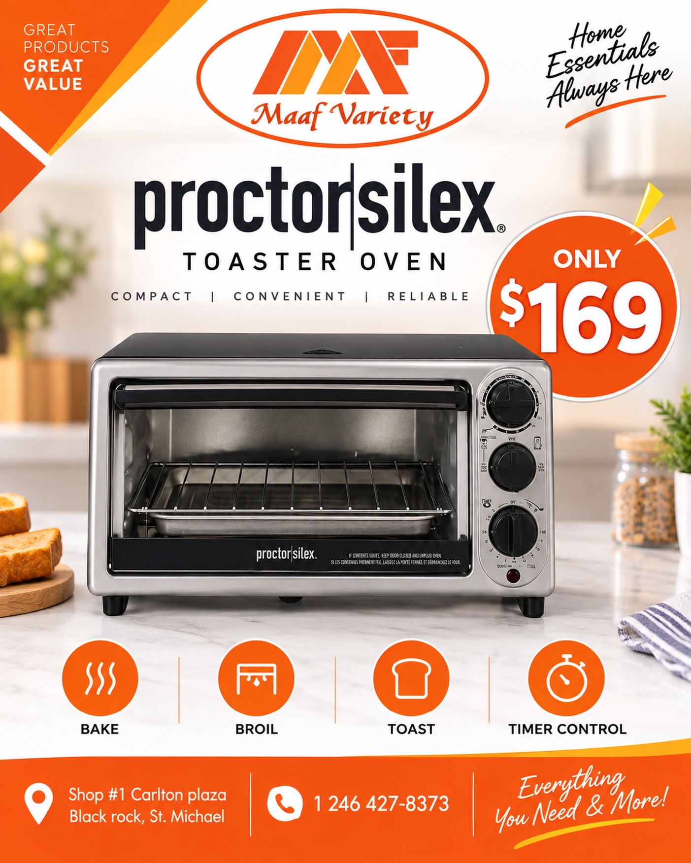Proctor Silex Toaster Oven – Only $169 at Maaf Variety