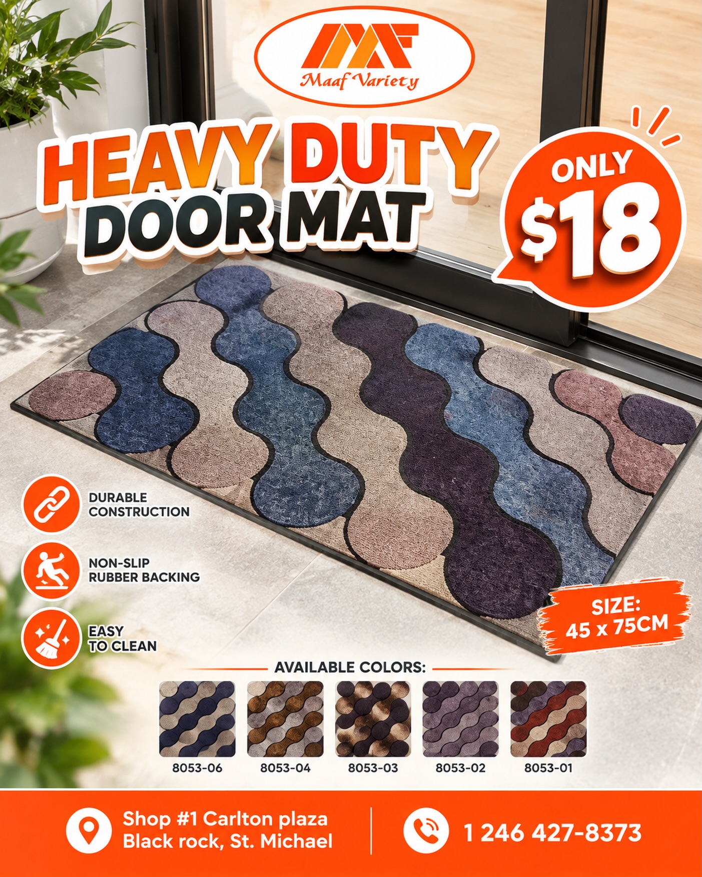 Heavy Duty Door Mat – Only $18 at Maaf Variety