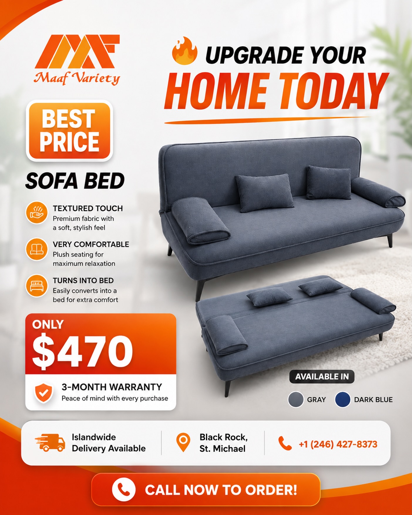 Sofa Bed – Best Price Only $470 at Maaf Variety