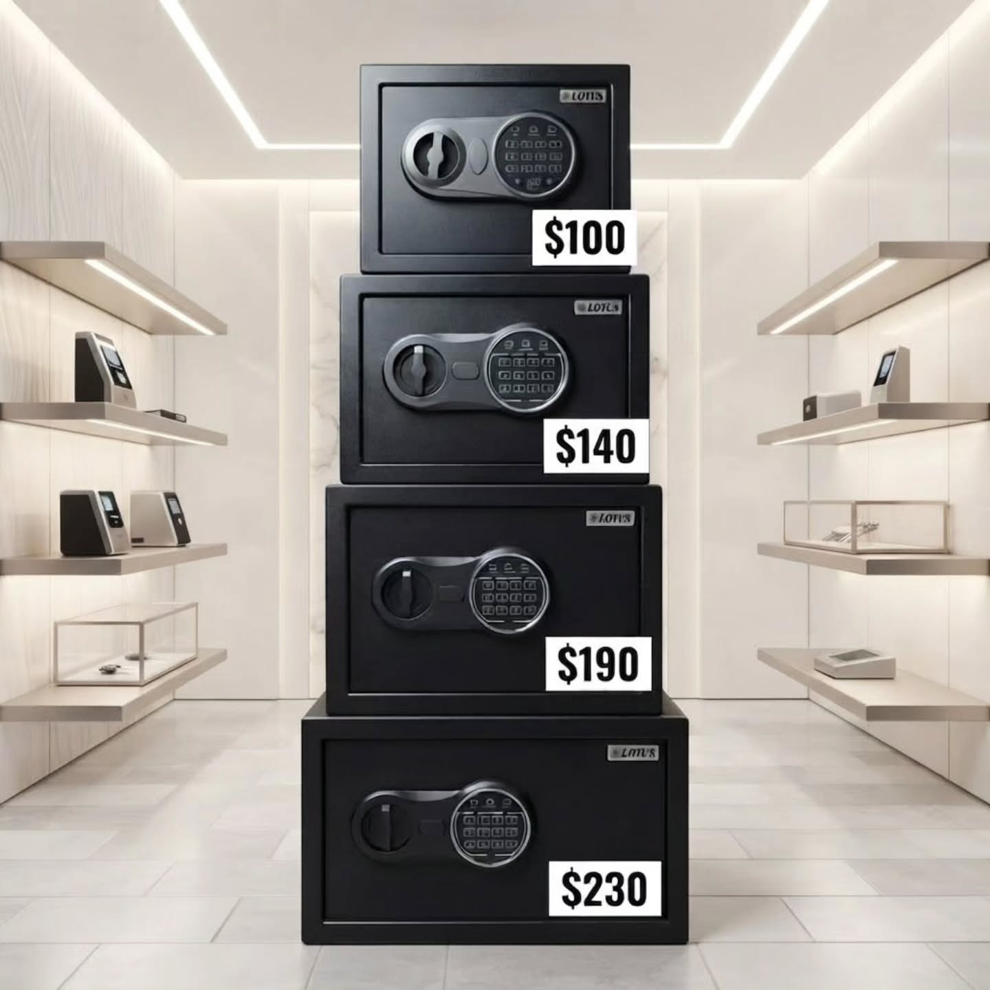 Electronic Safes Available in Various Sizes – Starting from $100