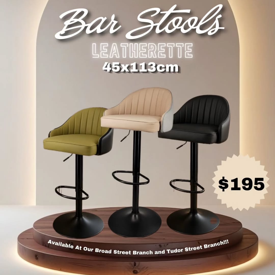 Leatherette Bar Stools – $195 at Nana's Bargain Outlet