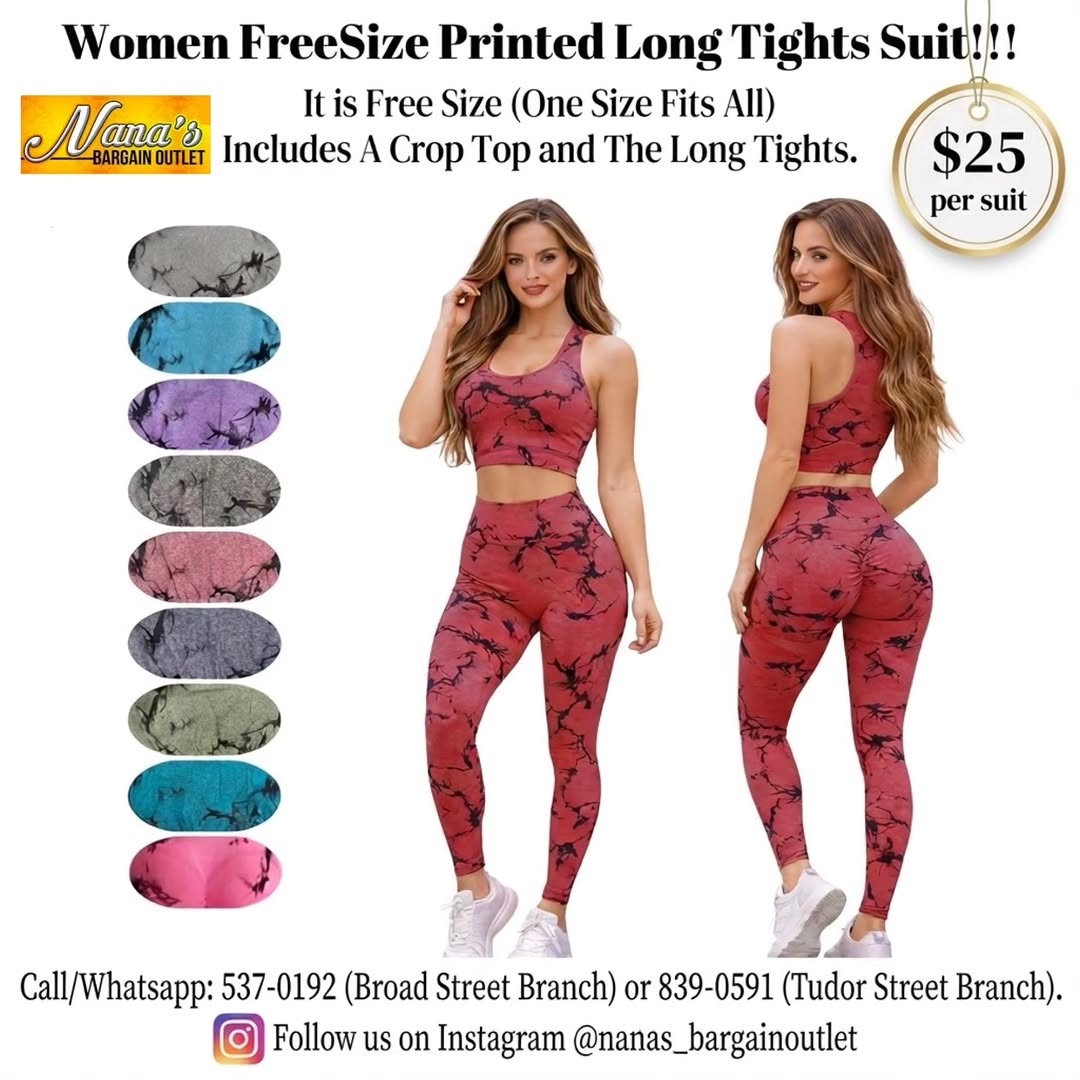 Women's FreeSize Printed Long Tights Suit – $25 per Suit