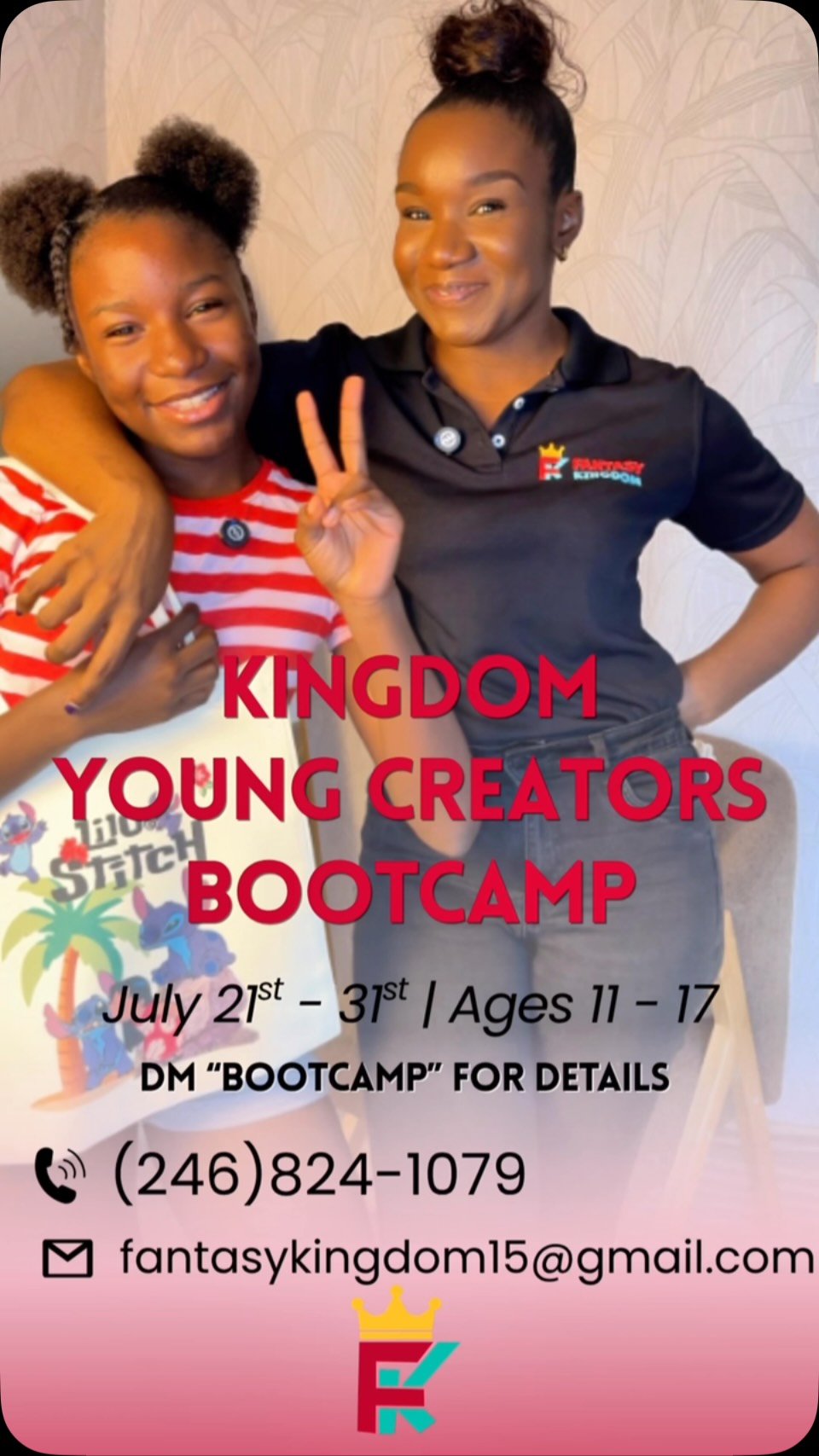 Fantasy Kingdom Young Creators Bootcamp – Early Bird BBD $450 (Reg. $500)