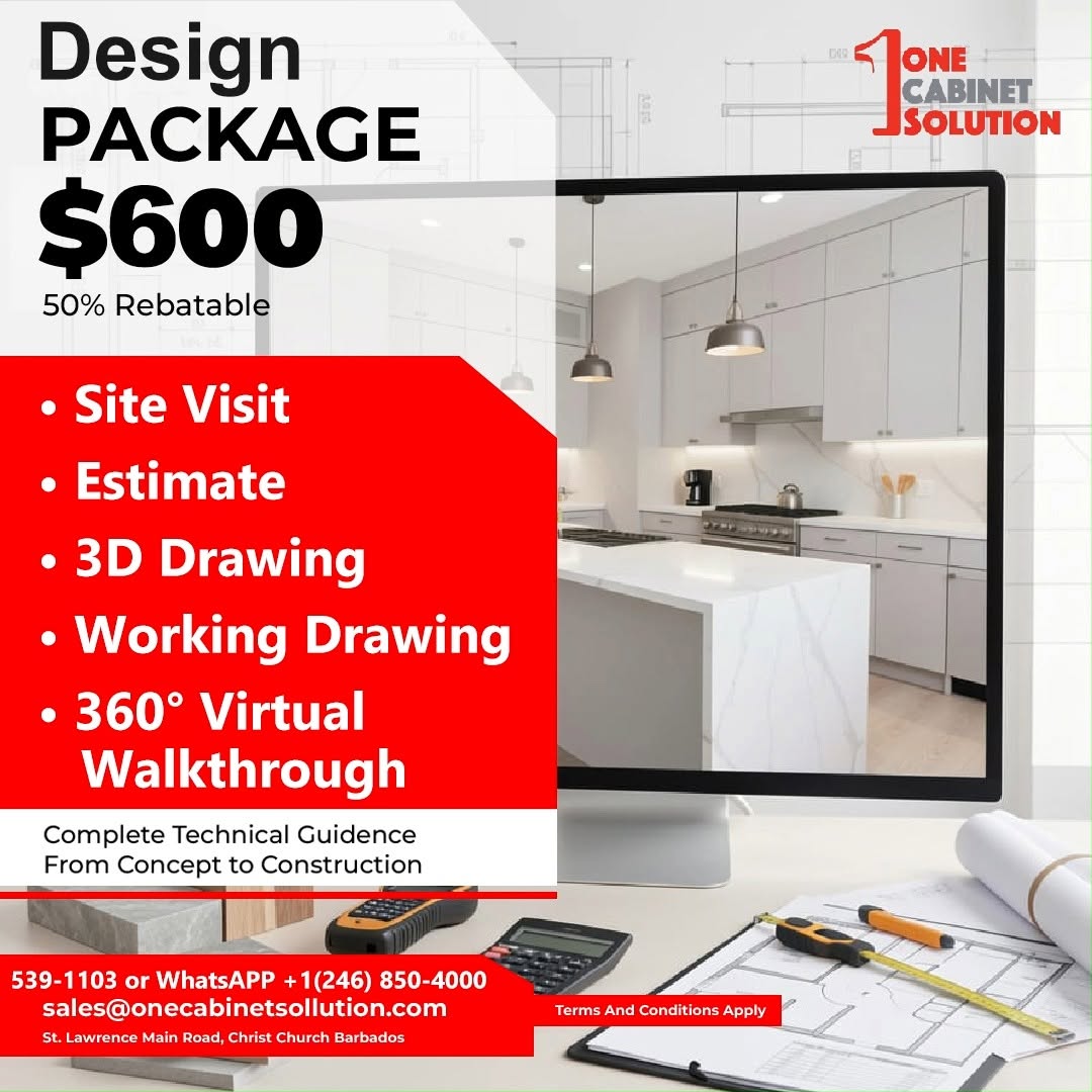 Design Package – $600 (50% Rebatable) | One Cabinet Solution