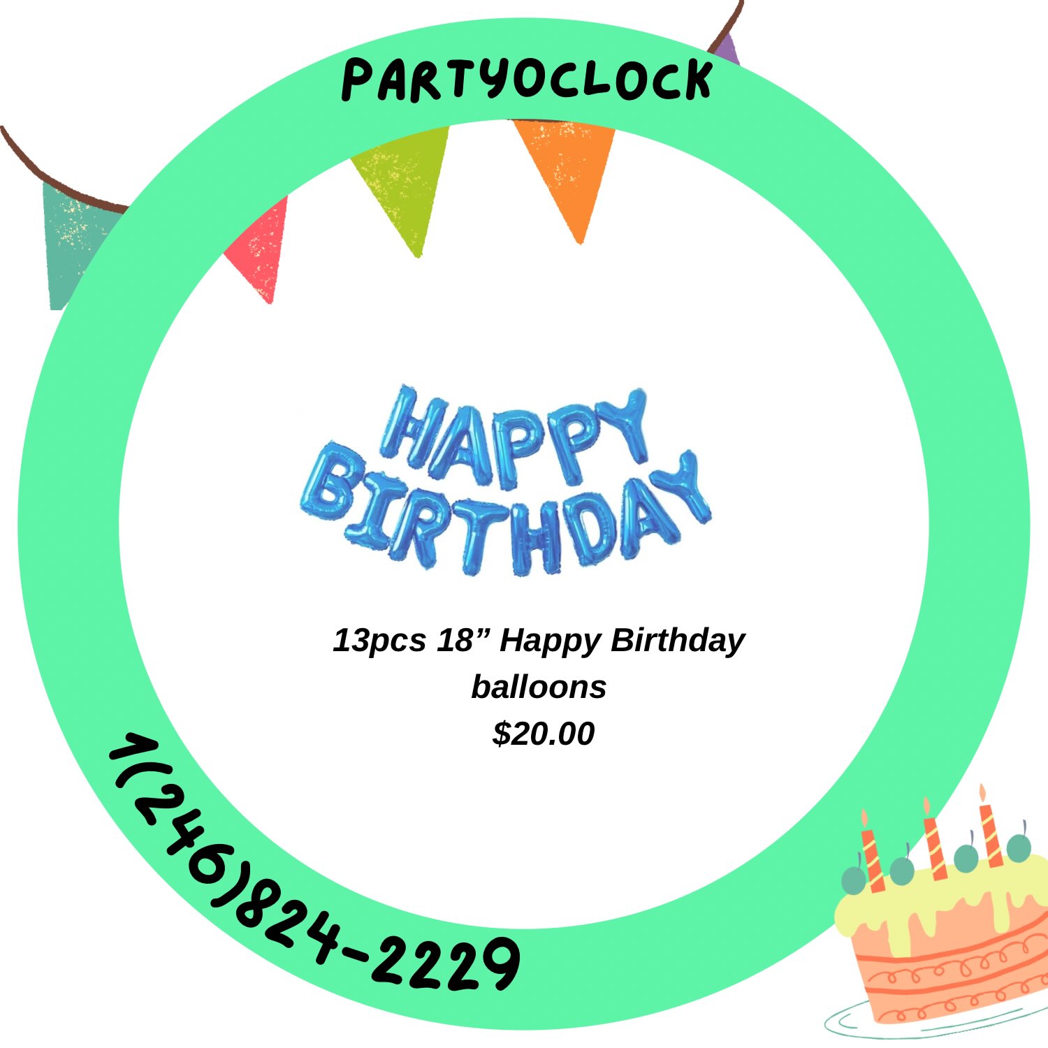 Happy Birthday Balloon Bundle – $30.00 at PartyOclock