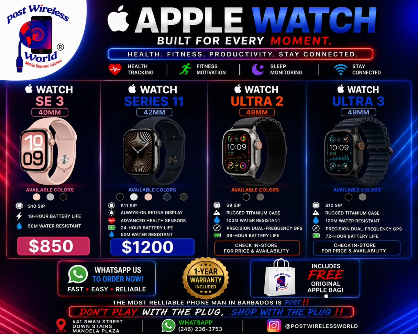 Apple Watch Lineup Now Available – SE 3 from $850, Series 11 from $1200