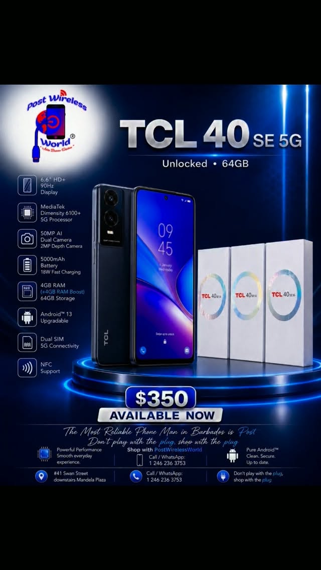 TCL 40 SE 5G 64GB – Only $350 at PostWirelessWorld