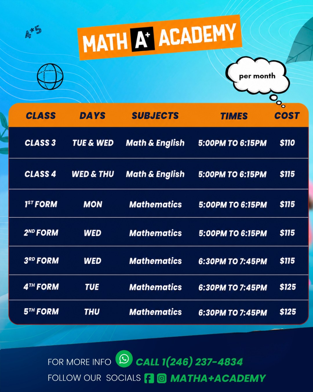 Math Blast 2026 Summer Program – Starting July 13th for $10 BDS Registration