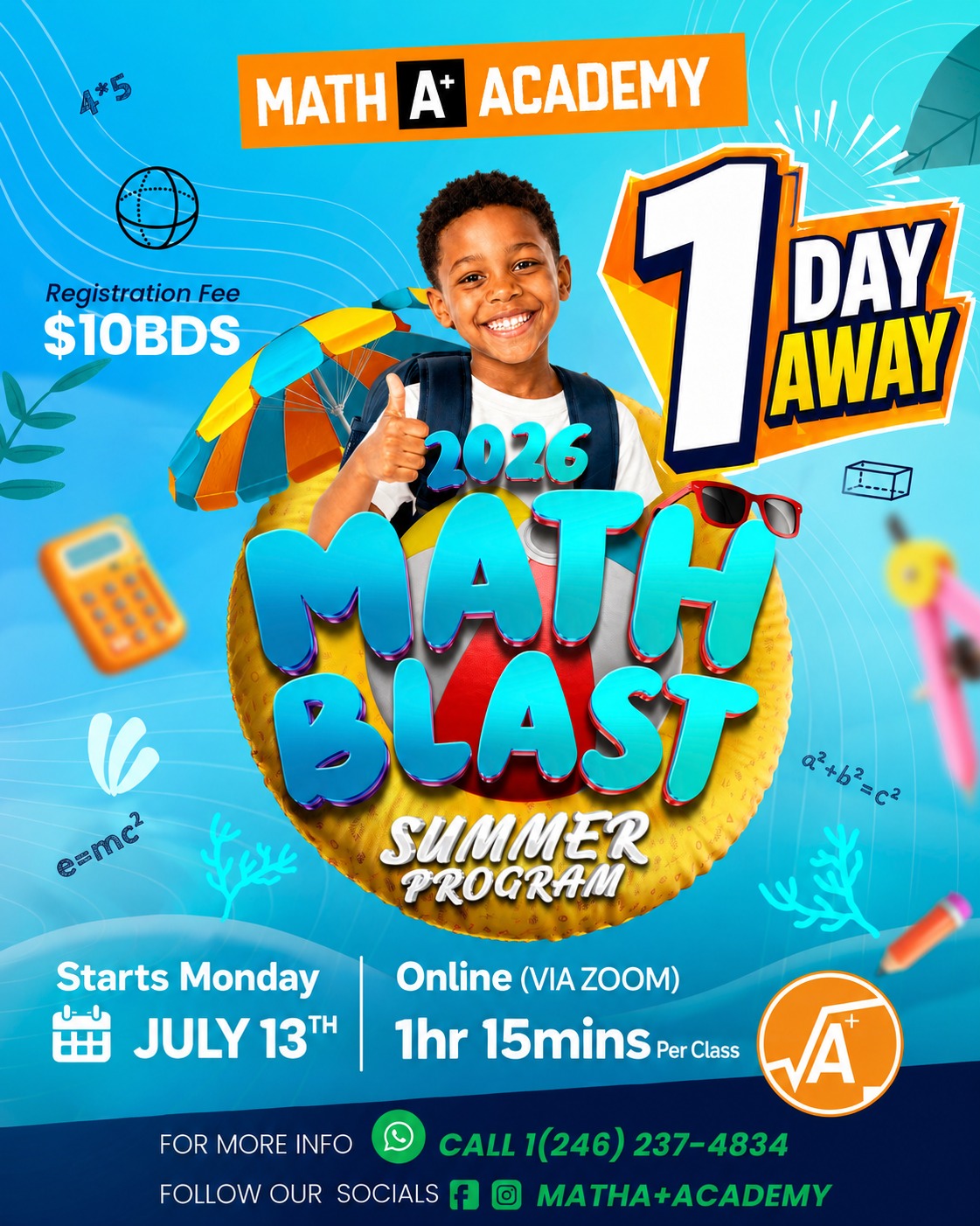 Math Blast 2026 Summer Program – Online Math Classes Starting July 13th