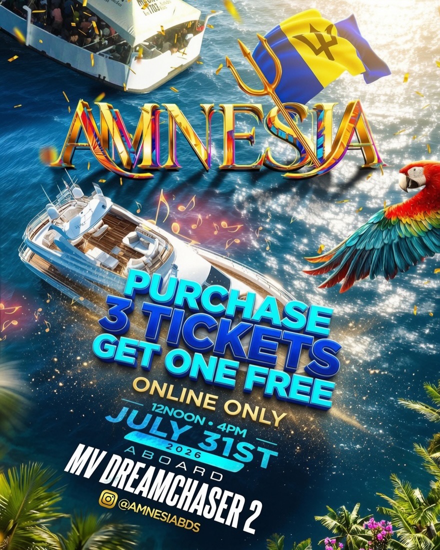 Amnesia Crop Over Friday Cruise – Buy 3 Tickets Get 1 Free (Tier 1 from $80 BDS)