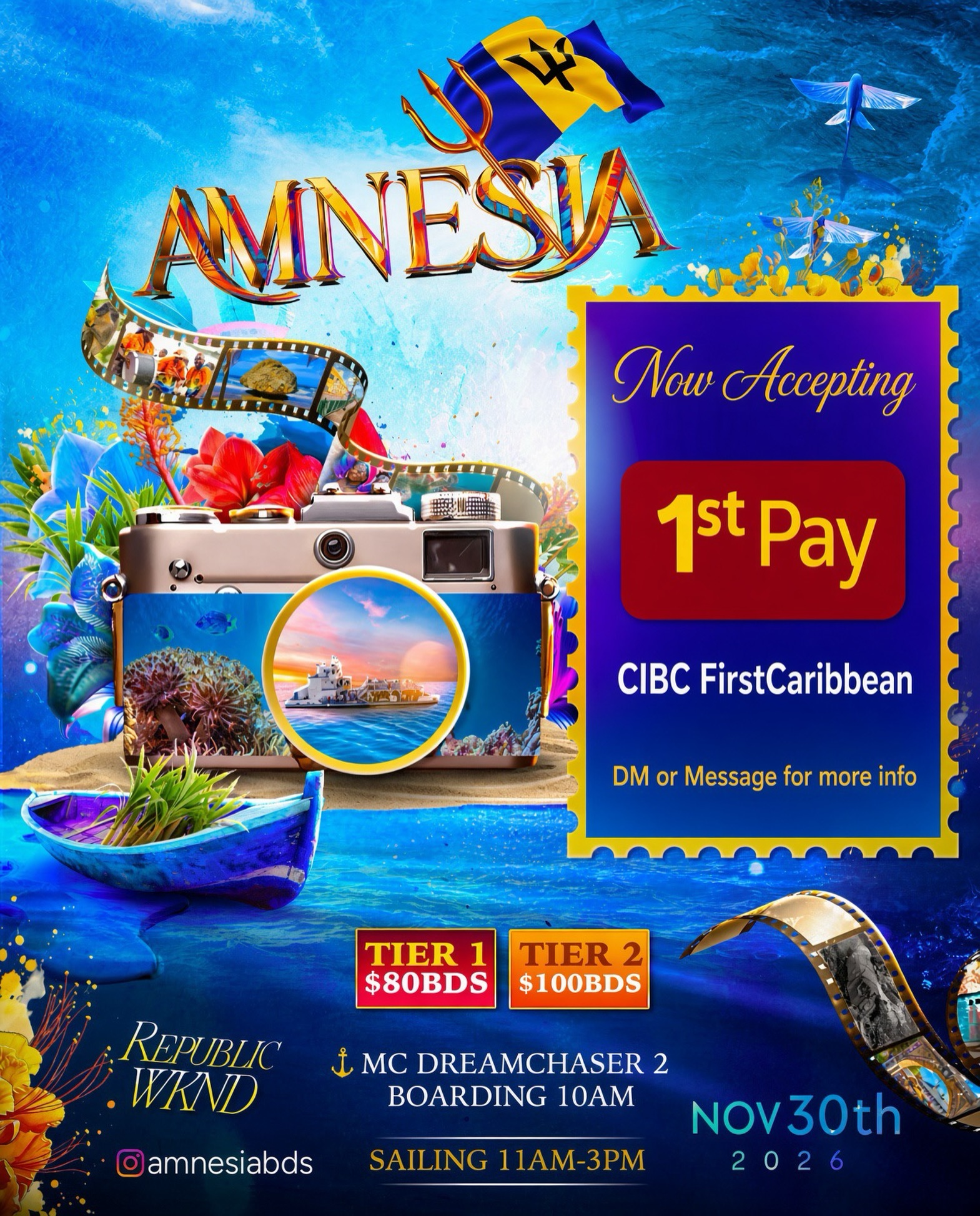 Amnesia Boat Ride – Republic Weekend | Nov 30, 2026