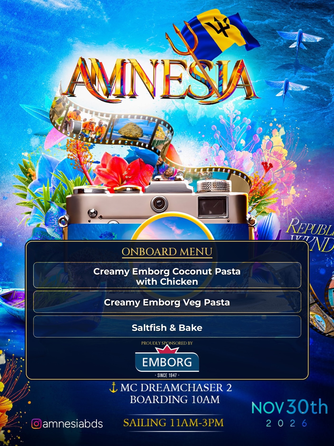 Amnesia Boat Ride Republic Weekend 2026 - Early Bird $80