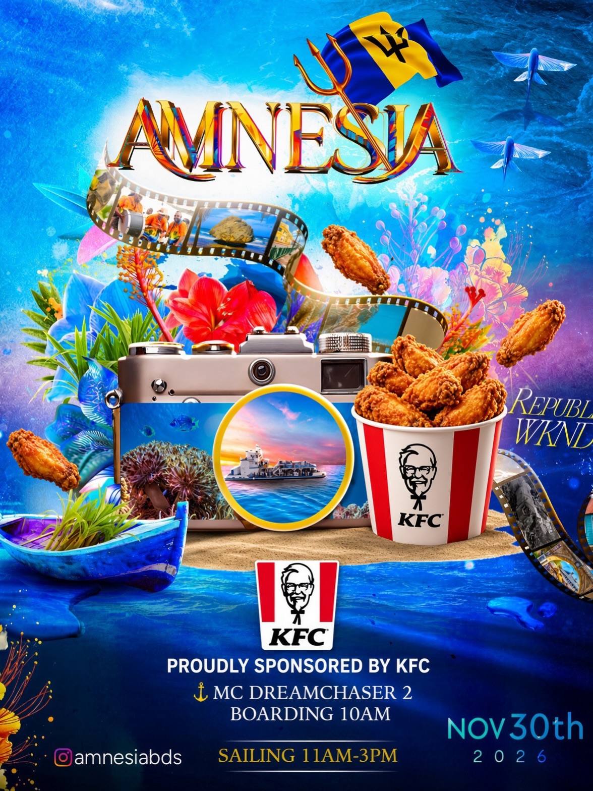 Amnesia Boatride Republic Weekend 2026 - Early Bird Tickets $80