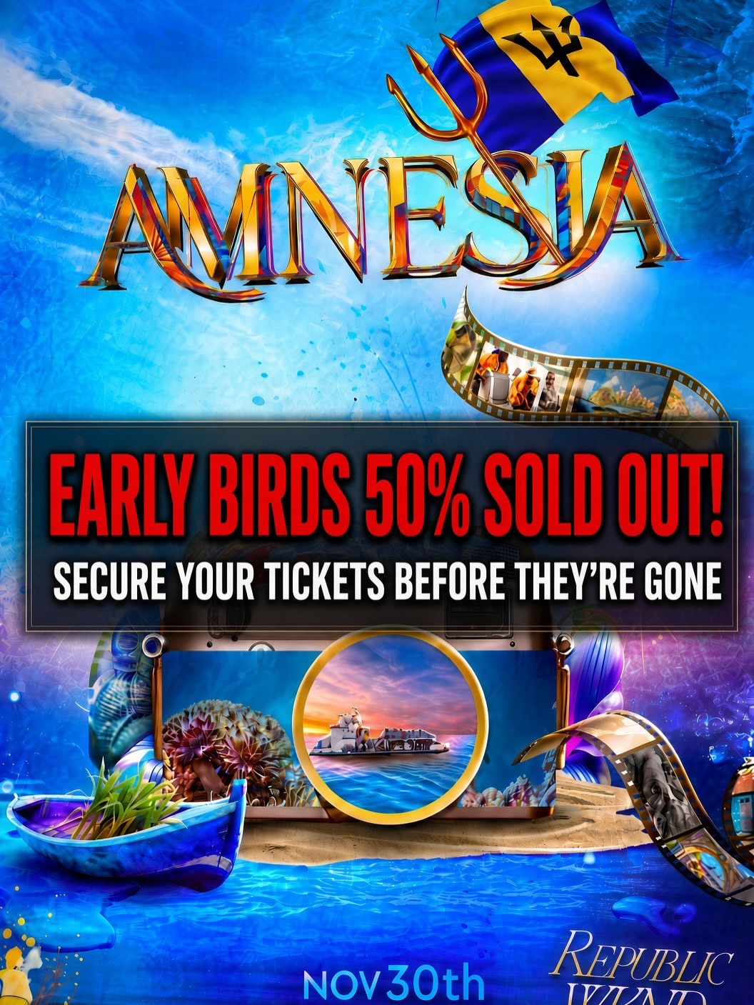Amnesia Boatride Republic Weekend 2026 - Early Bird Tickets $80