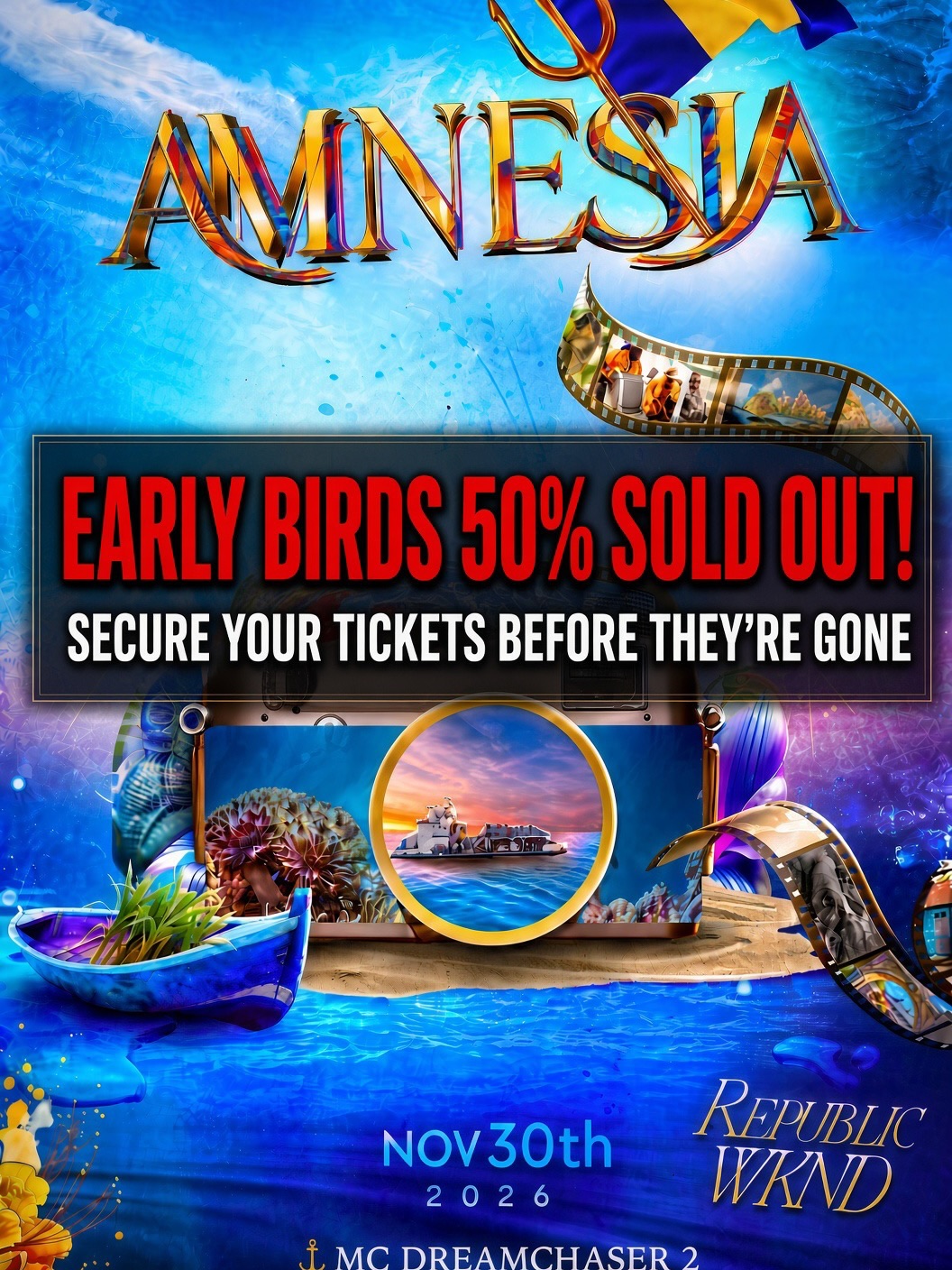 Amnesia Boat Ride – Republic Weekend 2026 (Early Bird $80)