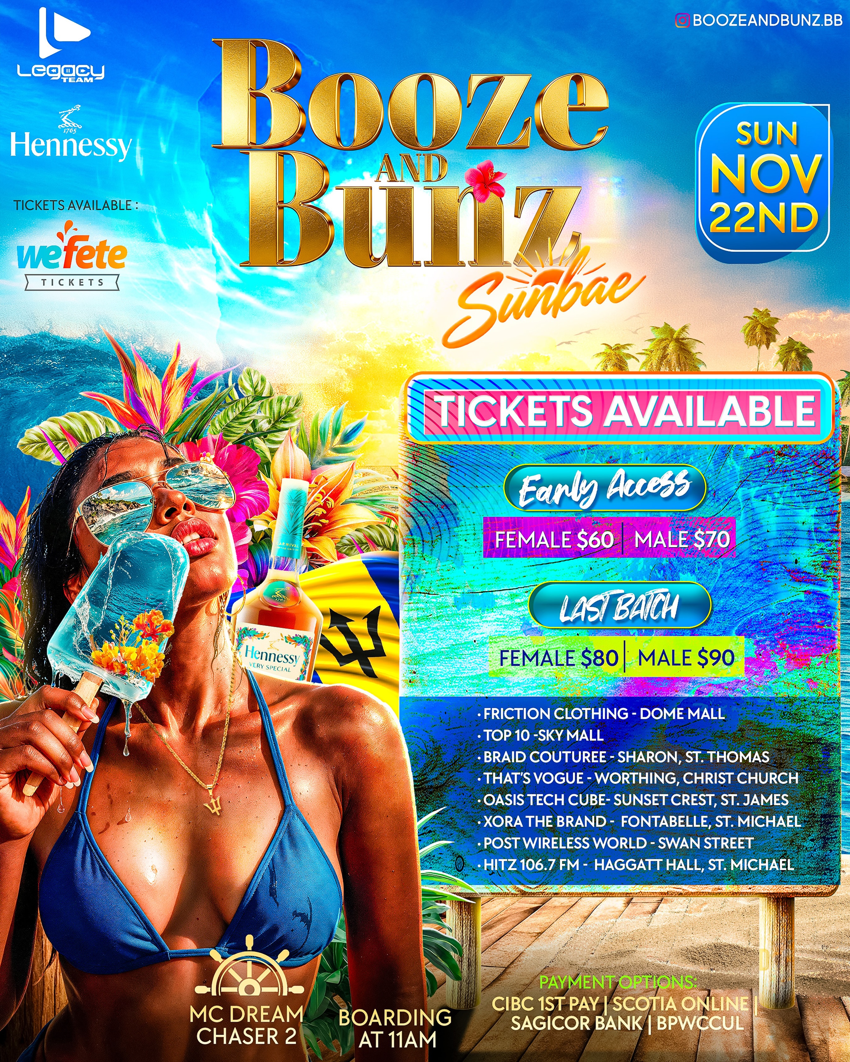 Booze and Bunz SunBae Boat Cruise – Early Access Tickets